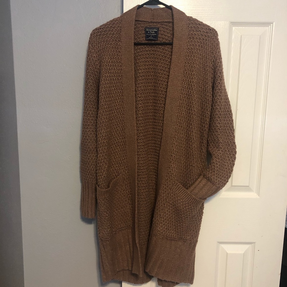 Abercrombie & Fitch Long Brown Cardigan